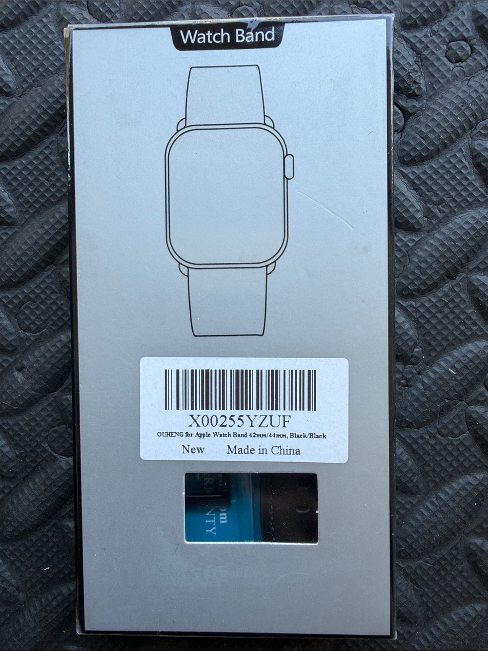 Black Replacement Watch Band for Apple Watch - Comfortable Silicone Strap